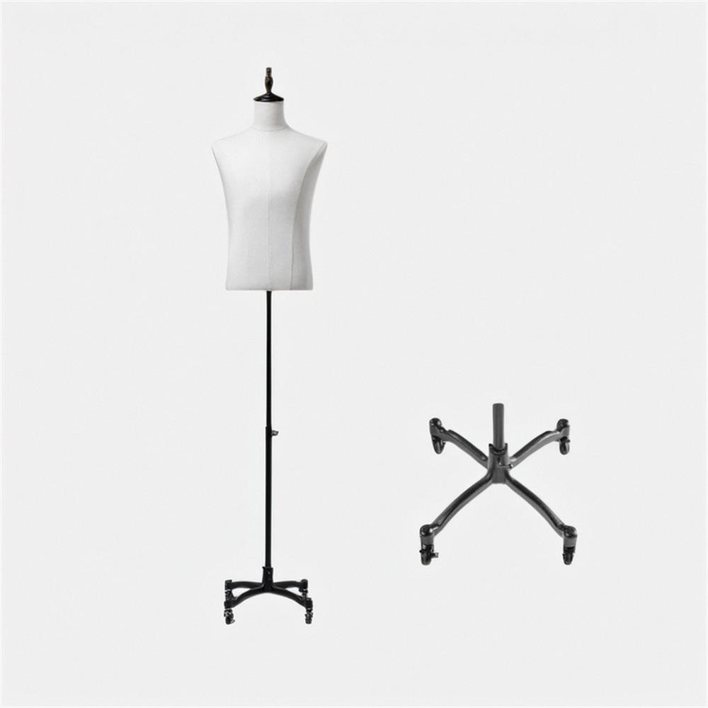 Customizable Linen Fabric Half Body Mannequin for High-End Suit Display