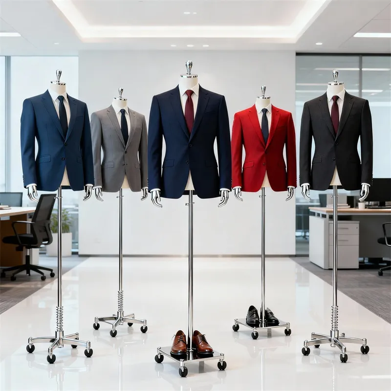 Customizable Linen Fabric Half Body Mannequin for High-End Suit Display