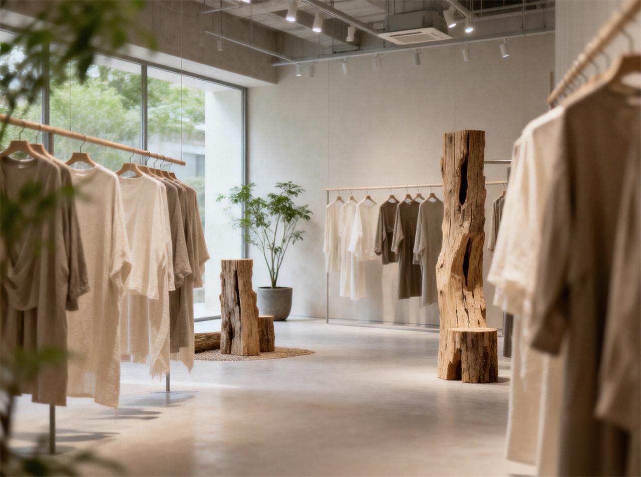 Contemplative retail space inviting questions on sustainability Contemplative retail space inviting questions on sustainability