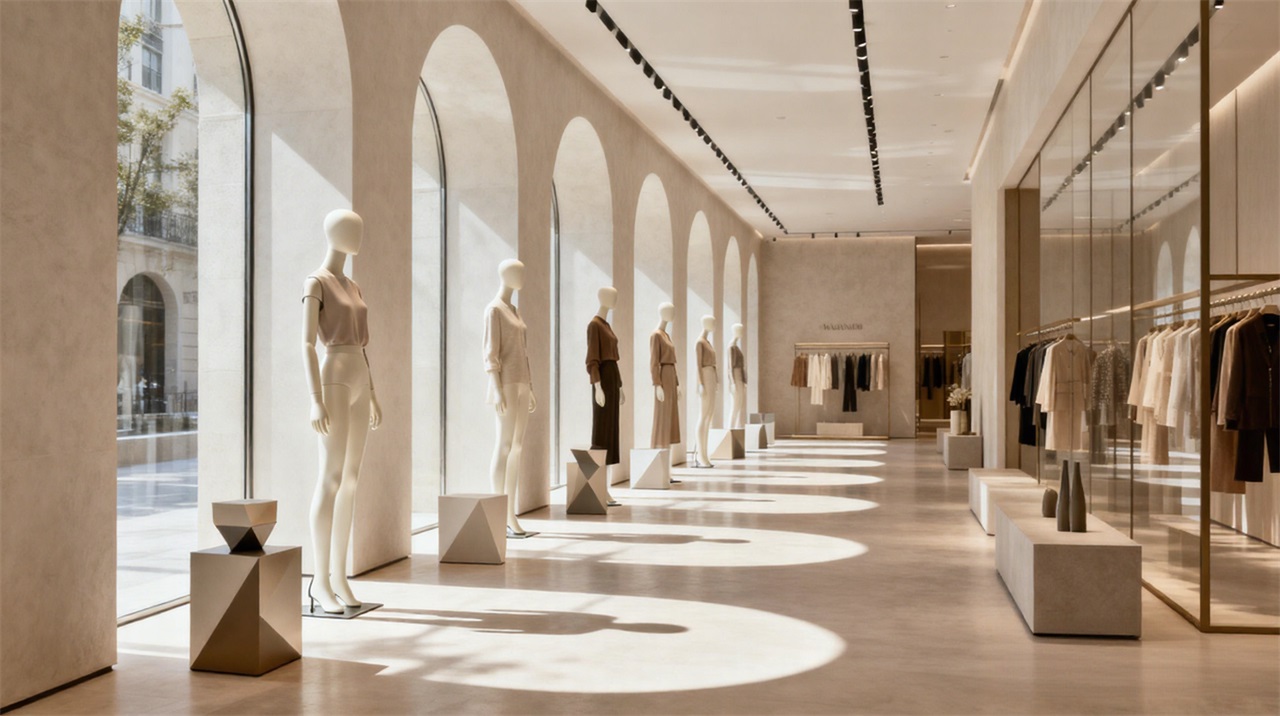 Consistent retail display planning with mannequins and sustainable props. Consistent retail display planning with mannequins and sustainable props.