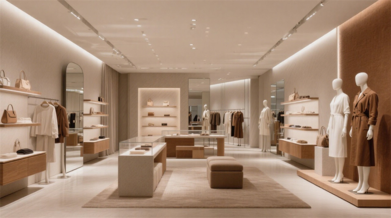 A timeless and sustainable retail store interior with long-term display planning.