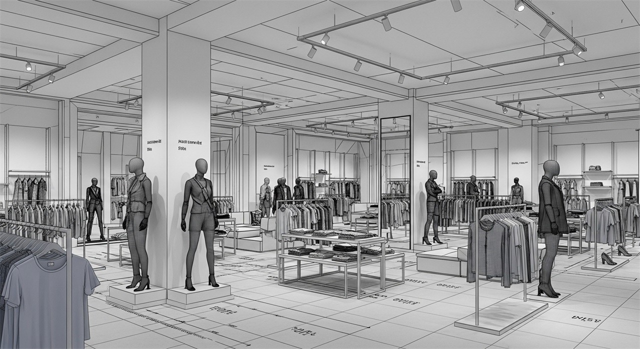 Professional retail display planning and store layout guide.