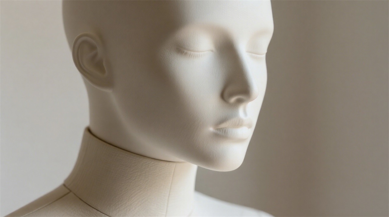 Close-up of a high-quality, durable mannequin for sustainable display solutions.
