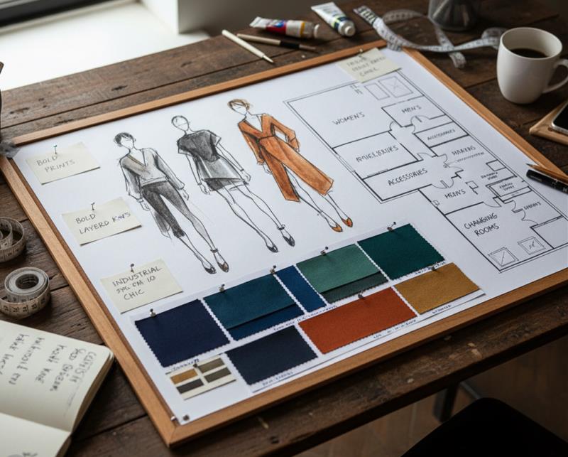 mannequin material surface detail in retail display