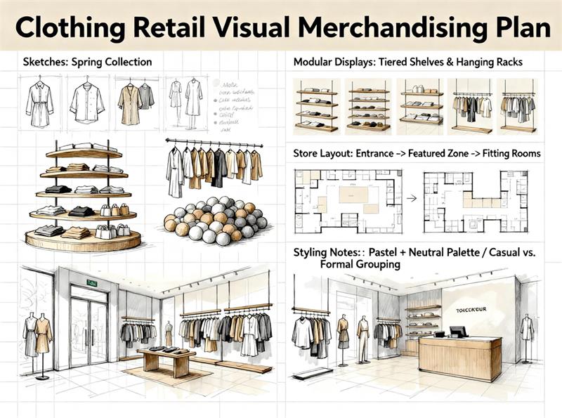 retail display planning concept board for visual merchandising systems retail display planning concept board for visual merchandising systems