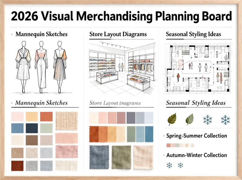 retail display planning concept board for visual merchandising retail display planning concept board for visual merchandising