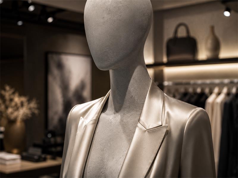 Close-up of abstract mannequin texture for a high-end visual merchandising strategy.