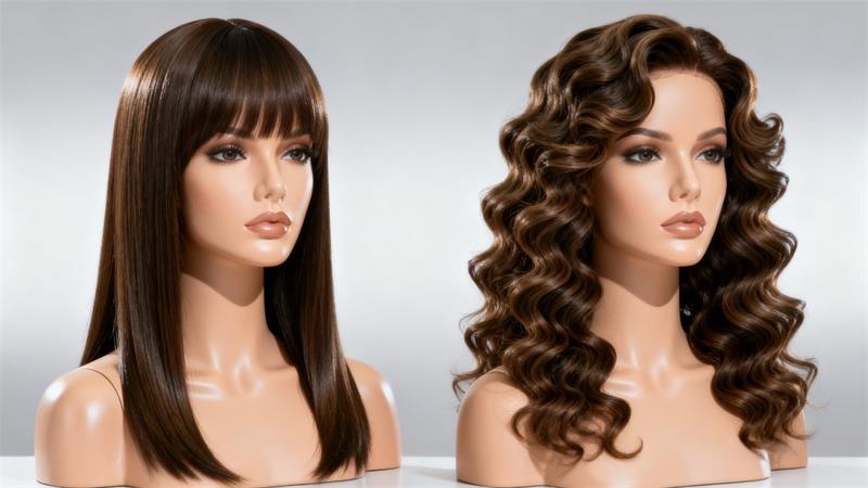 Professional Mannequin Head Mannequin Head double display with stylish wigs for beauty salon