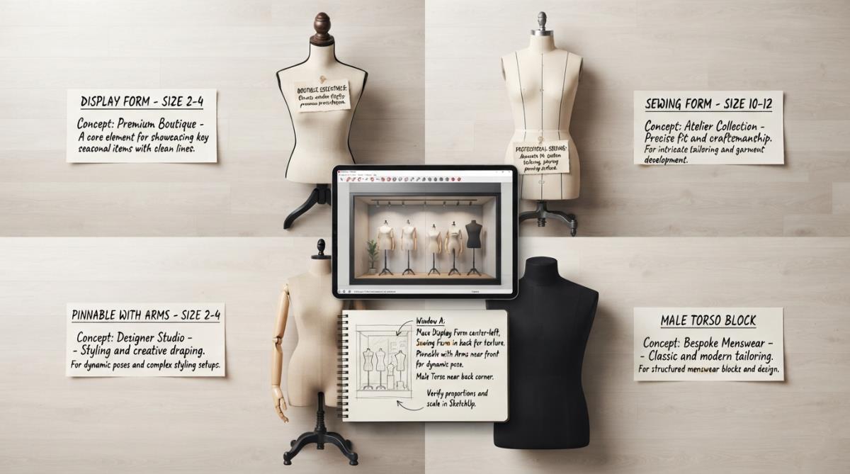 Plan dress form display in 3D before buying Plan dress form display in 3D before buying