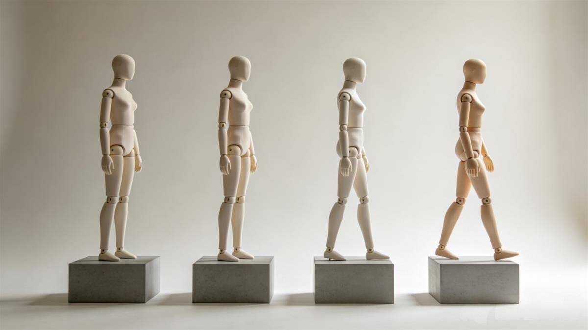 Mannequin pose selection comparing fixed, semi-poseable, articulated and flexible display forms Mannequin pose selection comparing fixed, semi-poseable, articulated and flexible display forms