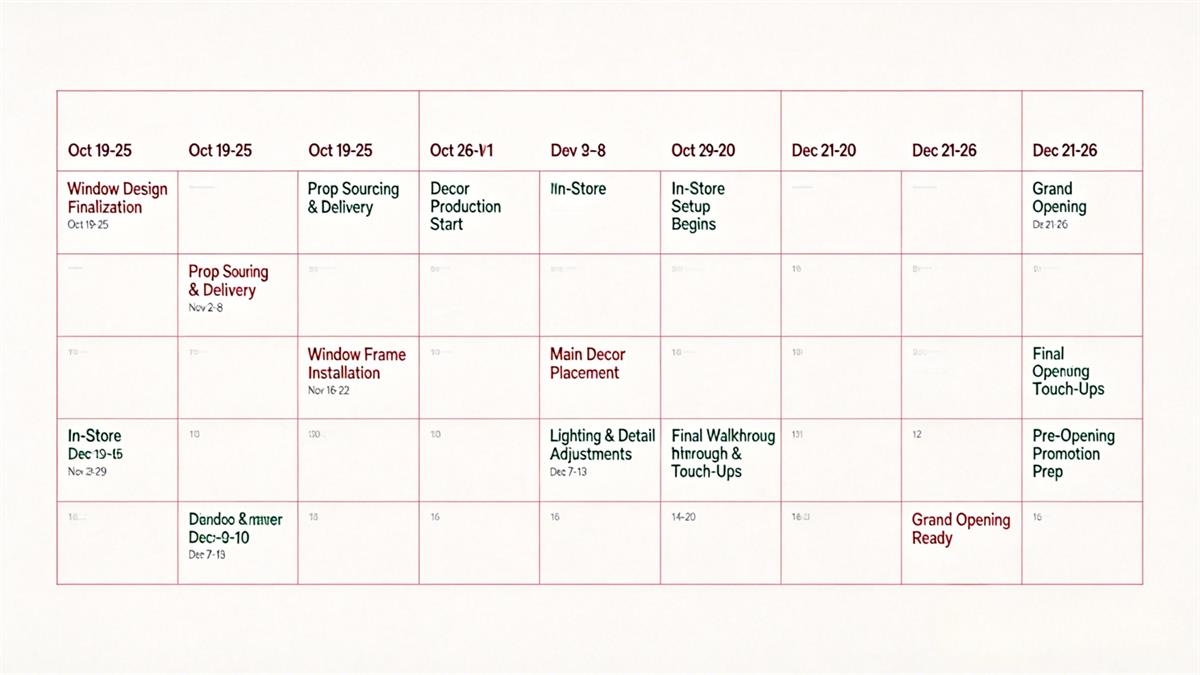 Christmas window build calendar for the 2026 retail season Christmas window build calendar for the 2026 retail season