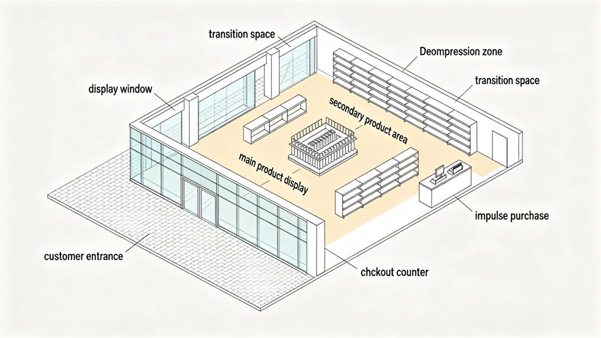 Store route plan from door to till for Black Friday displays