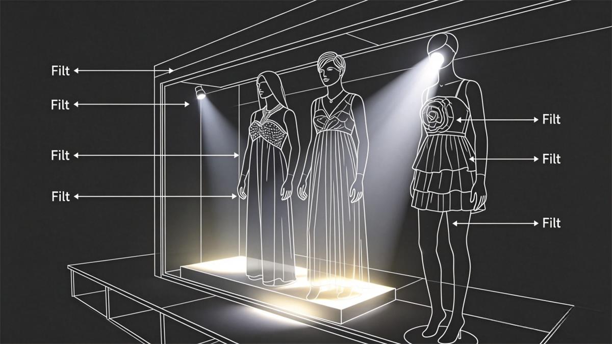 Three layers of window display lighting: ambient, accent and fill Three layers of window display lighting: ambient, accent and fill