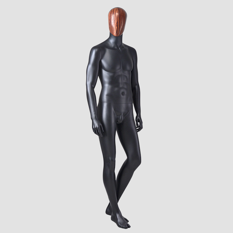 YSM-11 Standing muscle male black sports mannequin for window display