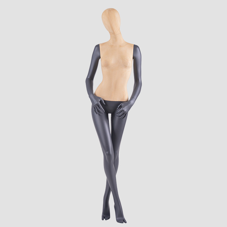 F-2202 Full body slim lady female black mannequins for clothes display