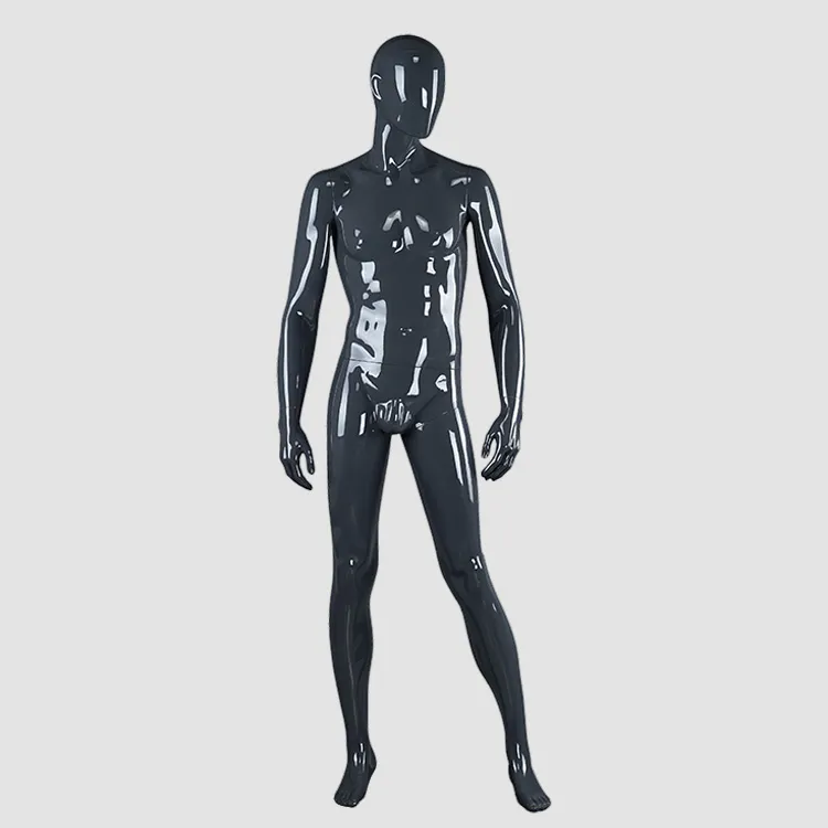 BOM-4 Glossy grey male muscle mannequin for display