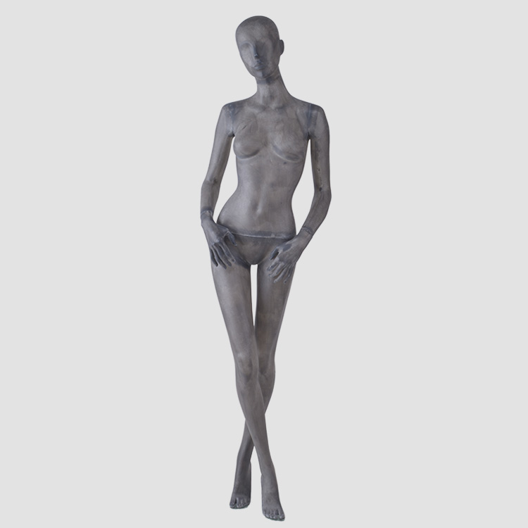 TG-7 Vintage transparent female standing mannequin for display