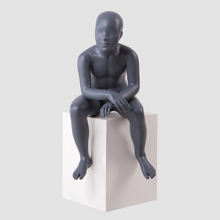 BC-KIDS-G Realistic boy size child mannequin full body sitting kids mannequin