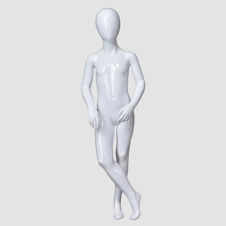 PRIM-224 Custom full body kids dummy glossy white abstract child mannequin