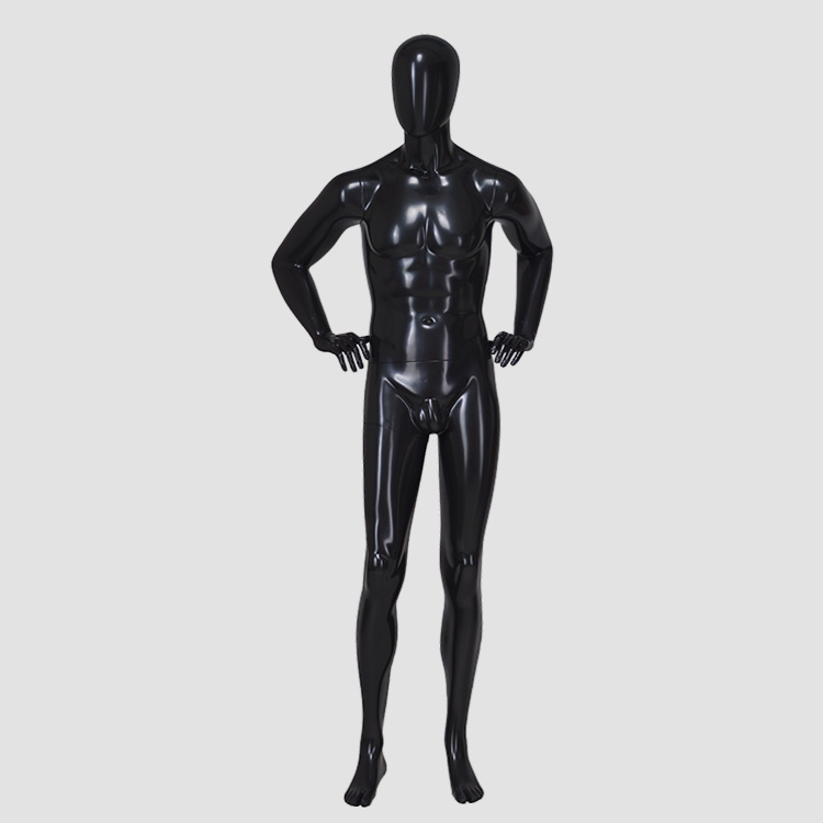 IAN-6 Gloassy black muscle male mannequin for display