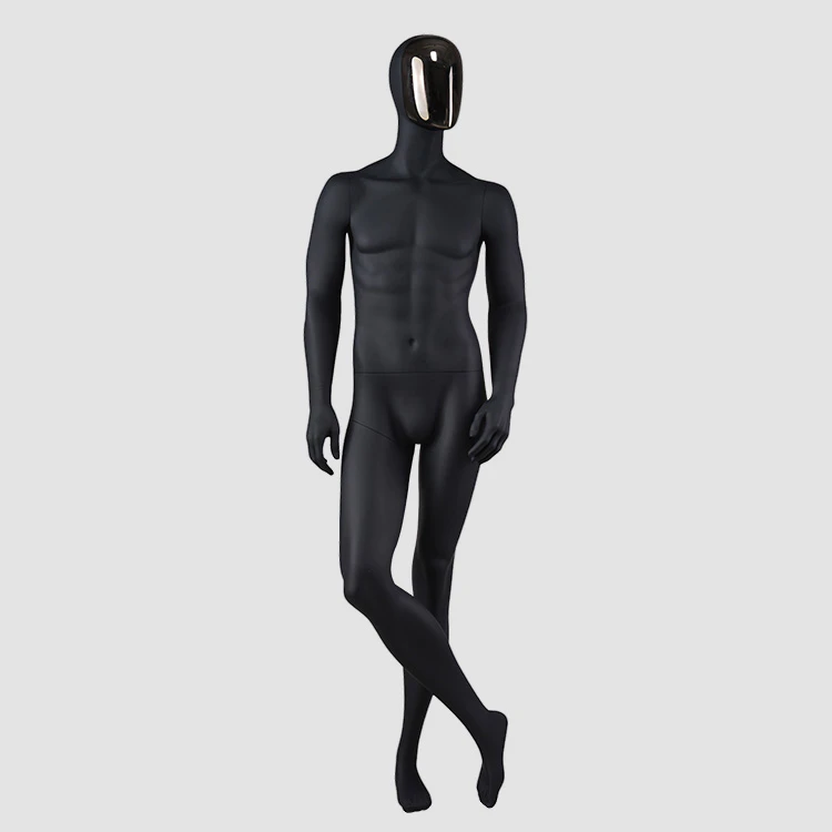 YB-2 High-end fashion window display mannequins full body matte black mannequin male
