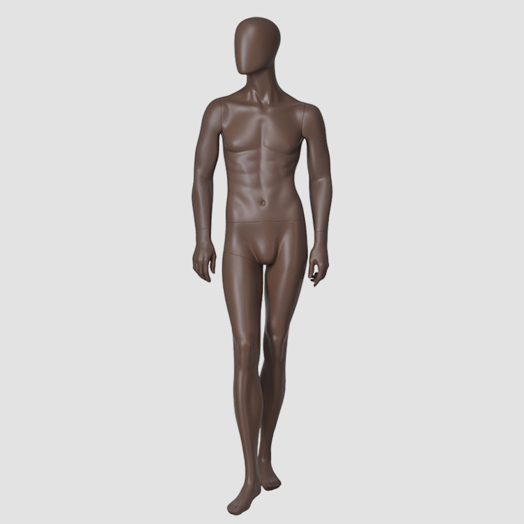 YB-3 African style standing male mannequin brown color mannequin men for display