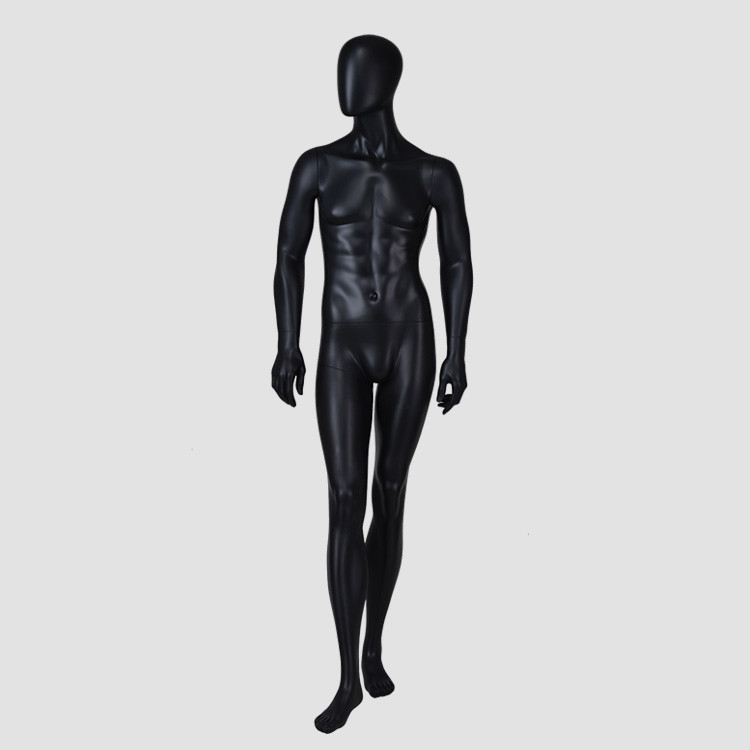 YB-3 Standing tall male mannequin full body black mannequin dummy