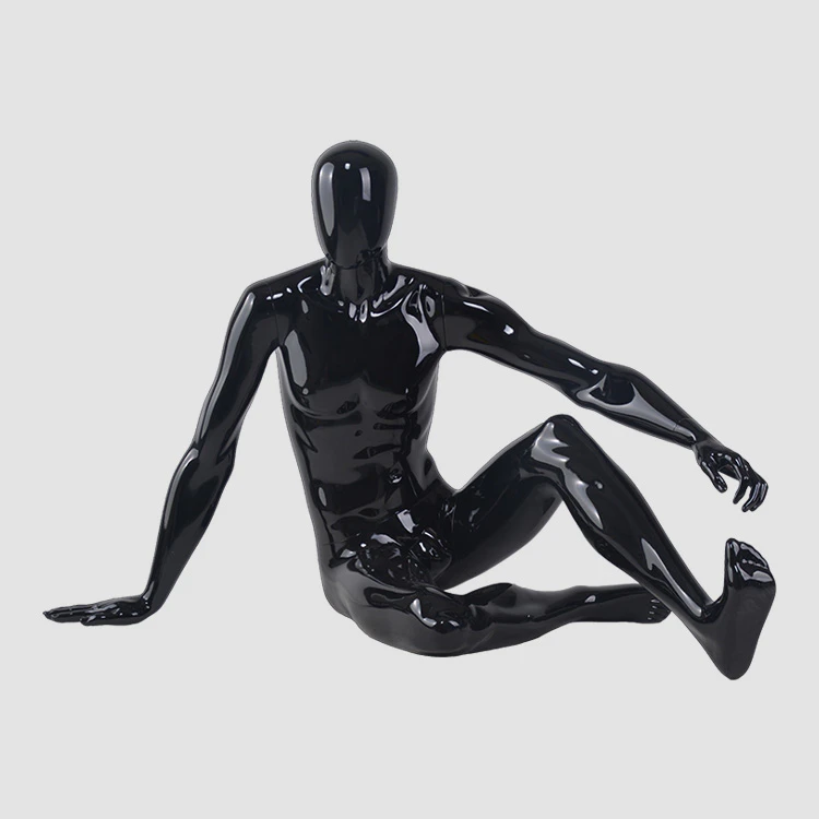 M3403 Fashion fiberglass sitting male mannequin for shop display