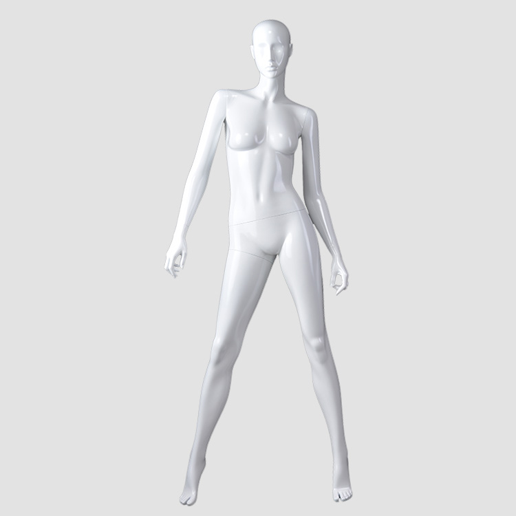 KF-06 Fashion glossy white color mannequin female full body for clothes