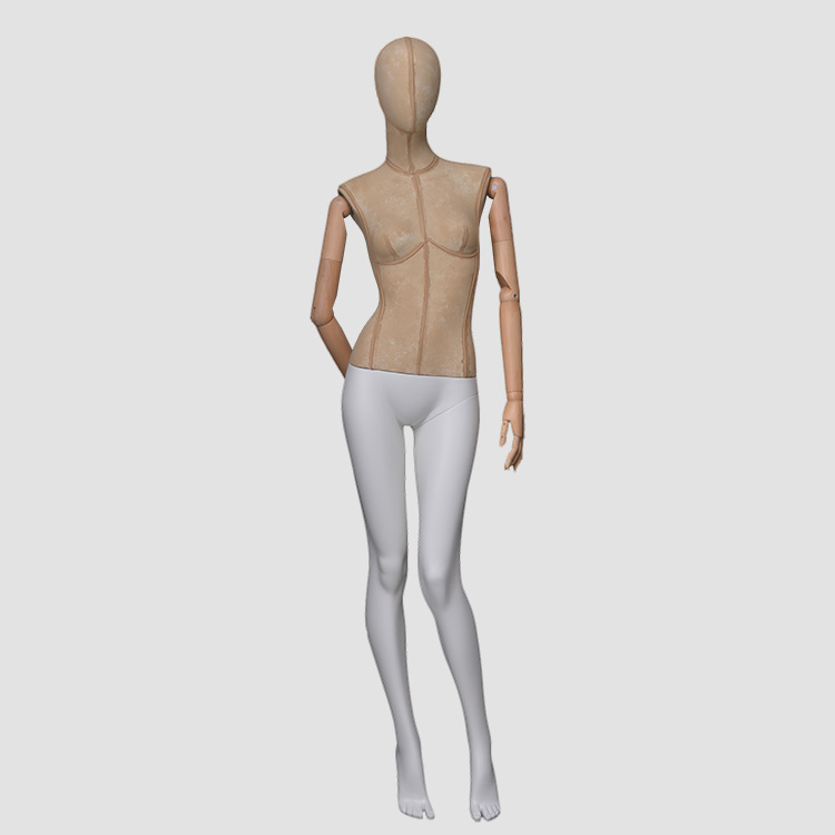 F-2206 Adjustable full body female mannequin with wodden hands