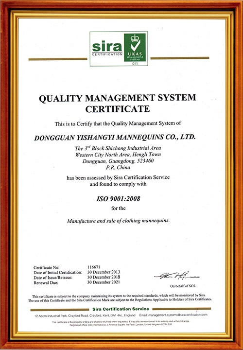 9001 English Certification