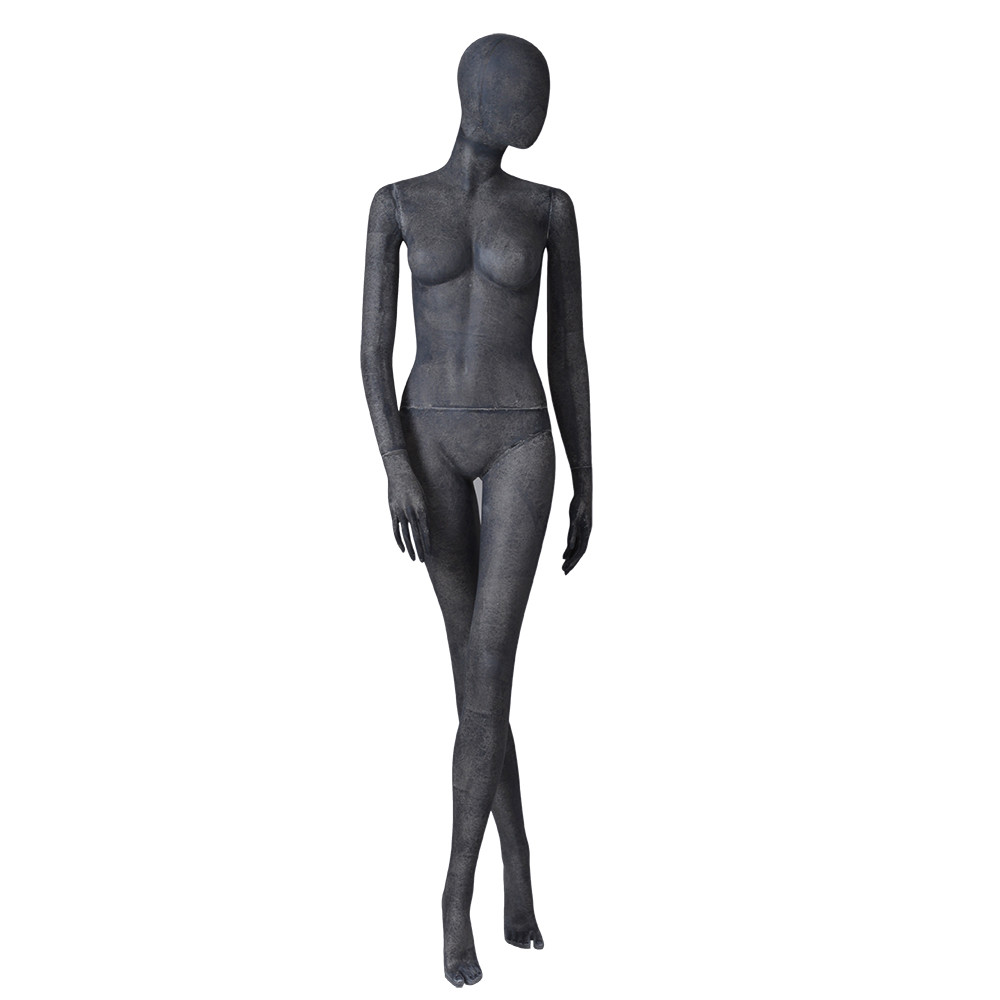 MPF03 Vintage black resin color female fashion mannequin full body for clothes display