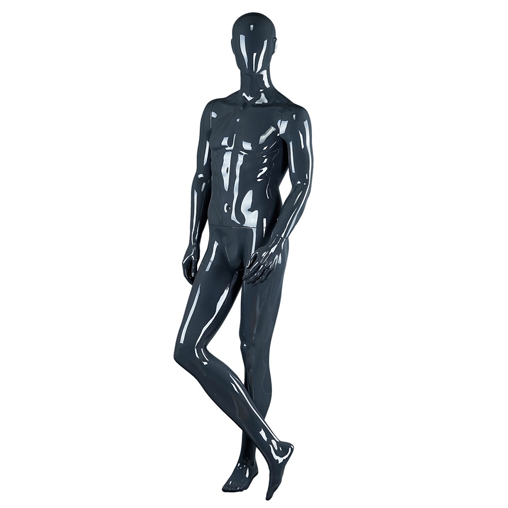 RNM-3 High glossy black and gray male standing mannequin for window display