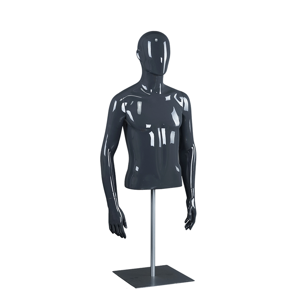 RM-E Upper body mannequin male half body torso with stand