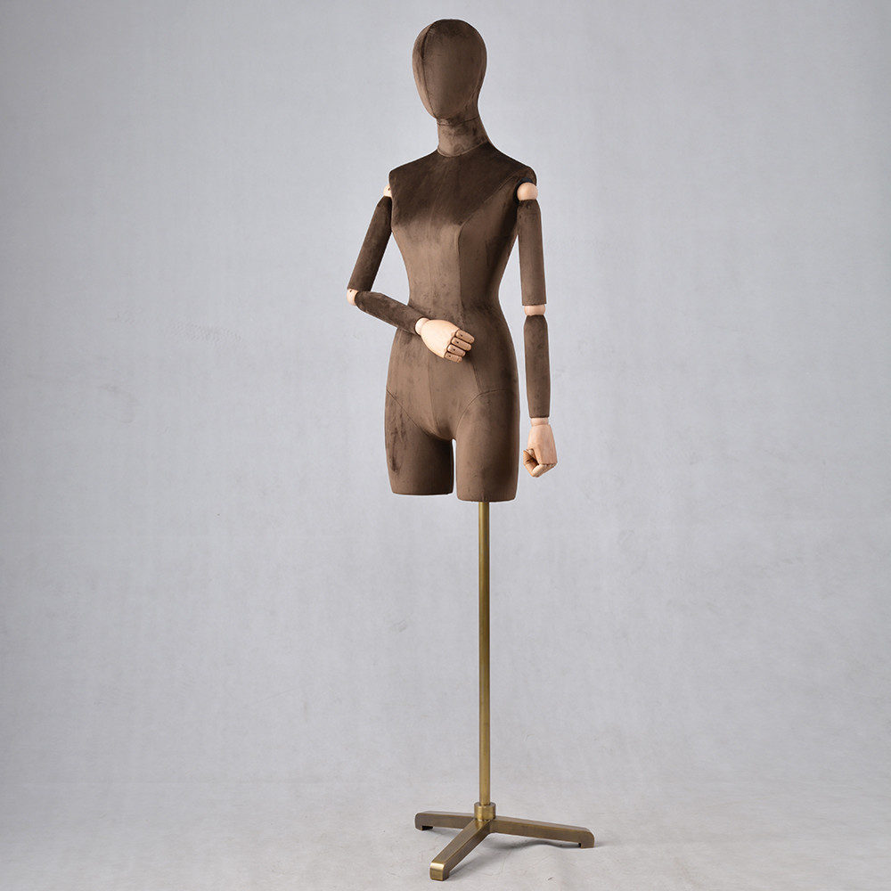 UP-D Custom made mannequins half-body wrapping velet torso dummy for window display