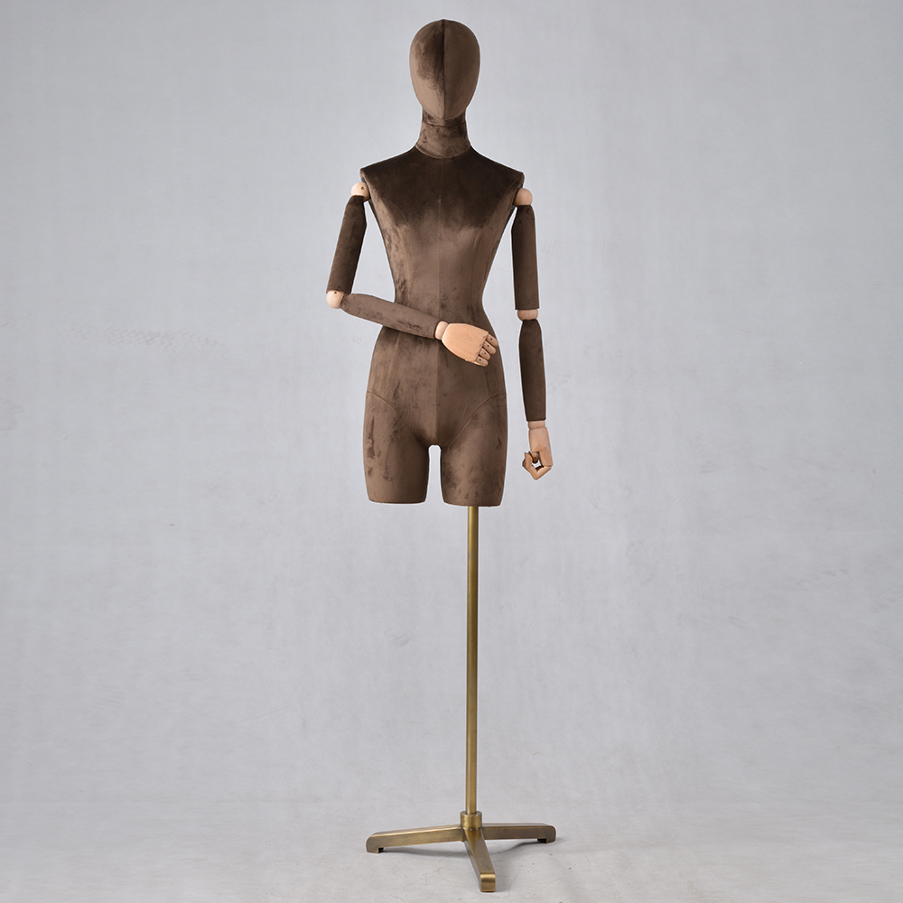 UP-D Custom made mannequins half-body wrapping velet torso dummy for window display