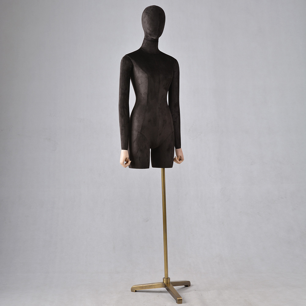 UP-D Custom made mannequins half-body wrapping velet torso dummy for window display