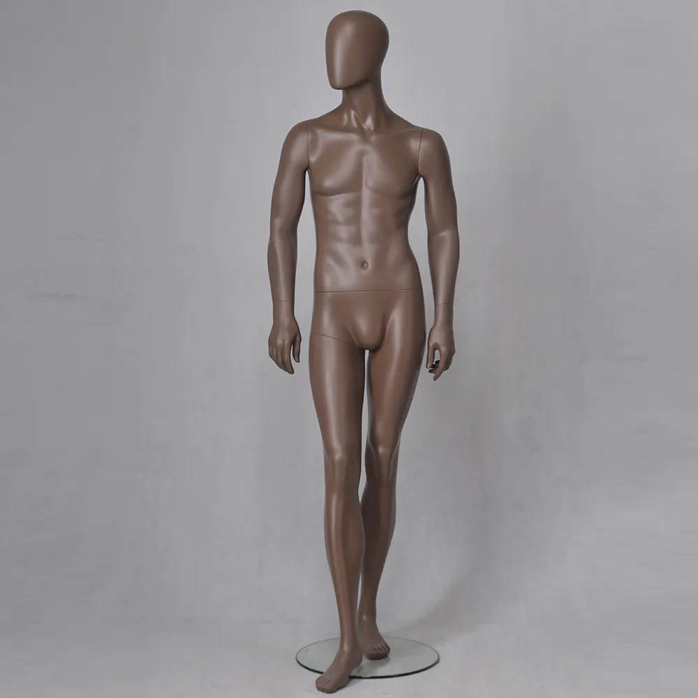 YB-3 African style standing male mannequin brown color mannequin men for display