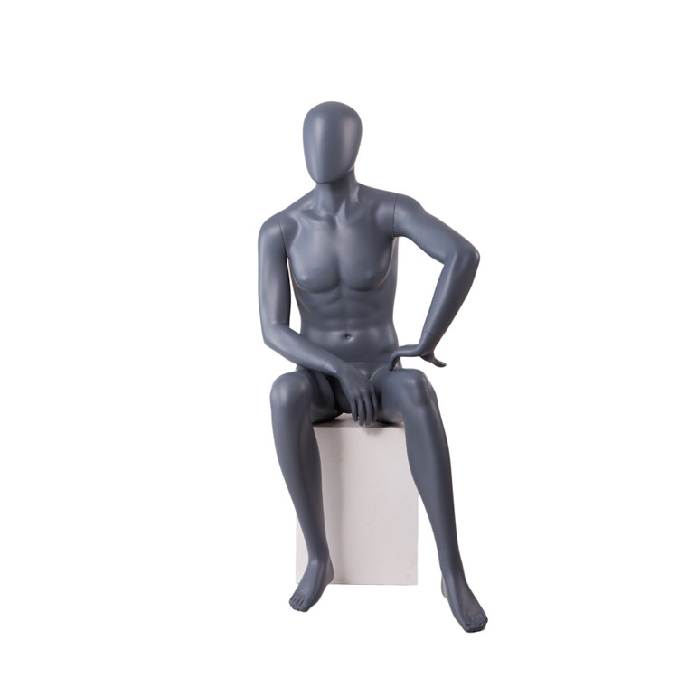 KENT-L Fiberglass sitting male mannequin adjustable for display