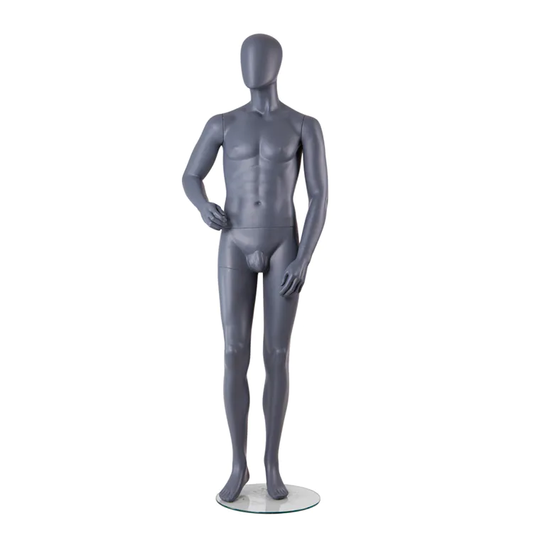 KENT-E Hot sale fiberglass black adult male mannequin for retail display