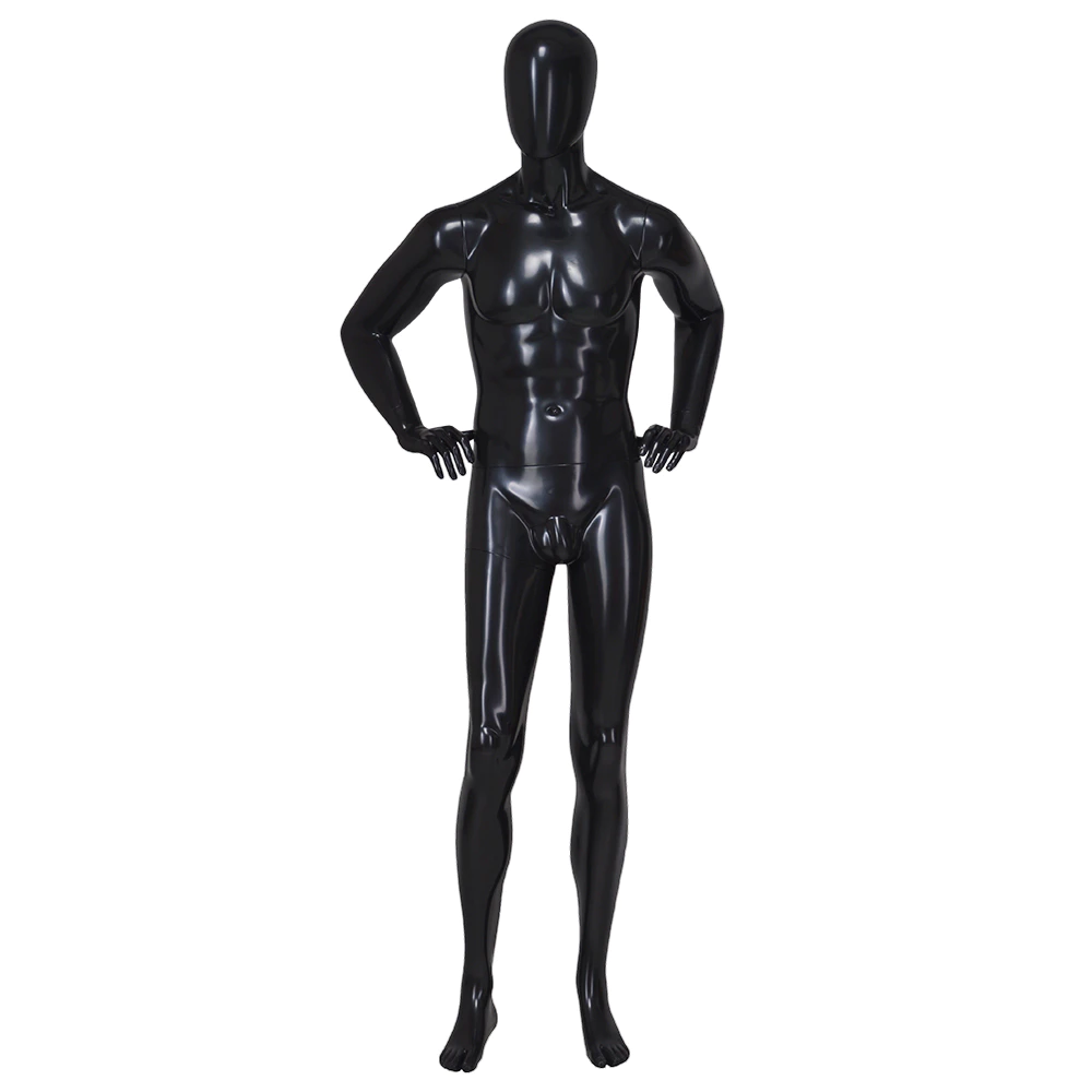 IAN-6 Gloassy black muscle male mannequin for display