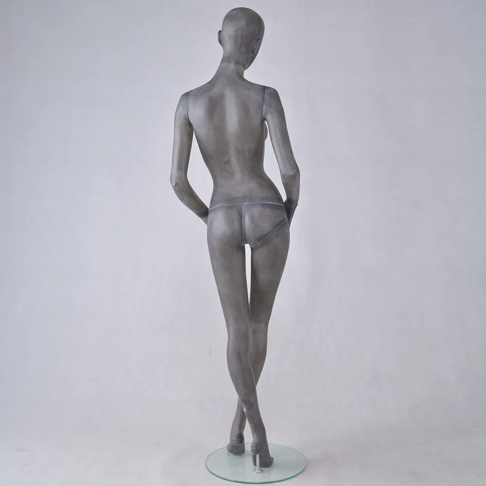 TG-7 Vintage transparent female standing mannequin for display