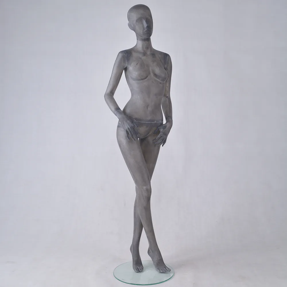 TG-7 Vintage transparent female standing mannequin for display