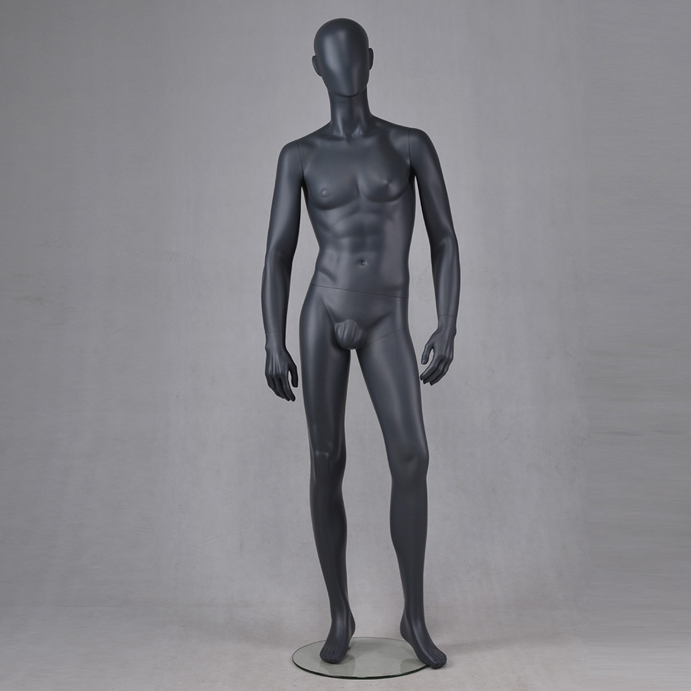 M-2201-AH Matte black male mannequin full body muscle mannequin men for business suit display
