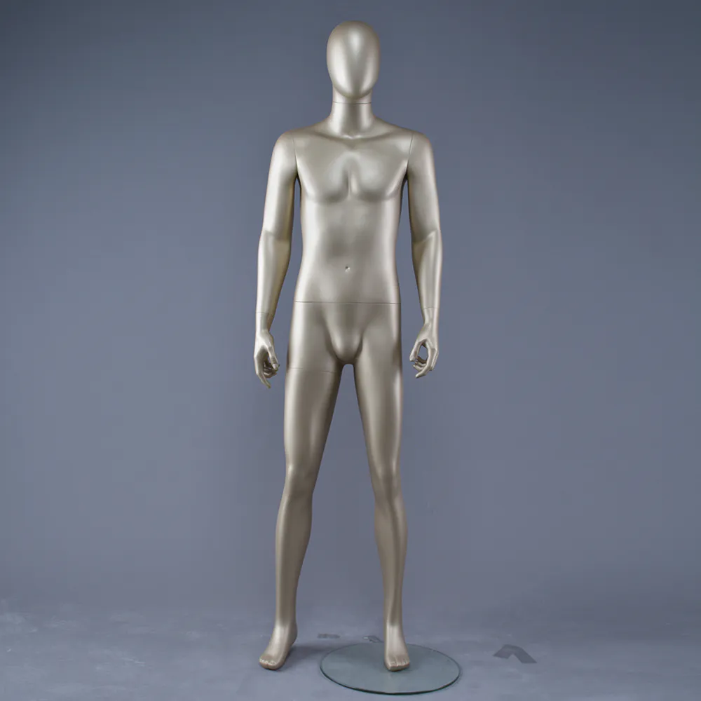 AEM-4 Full body gold male abstract mannequin for window display
