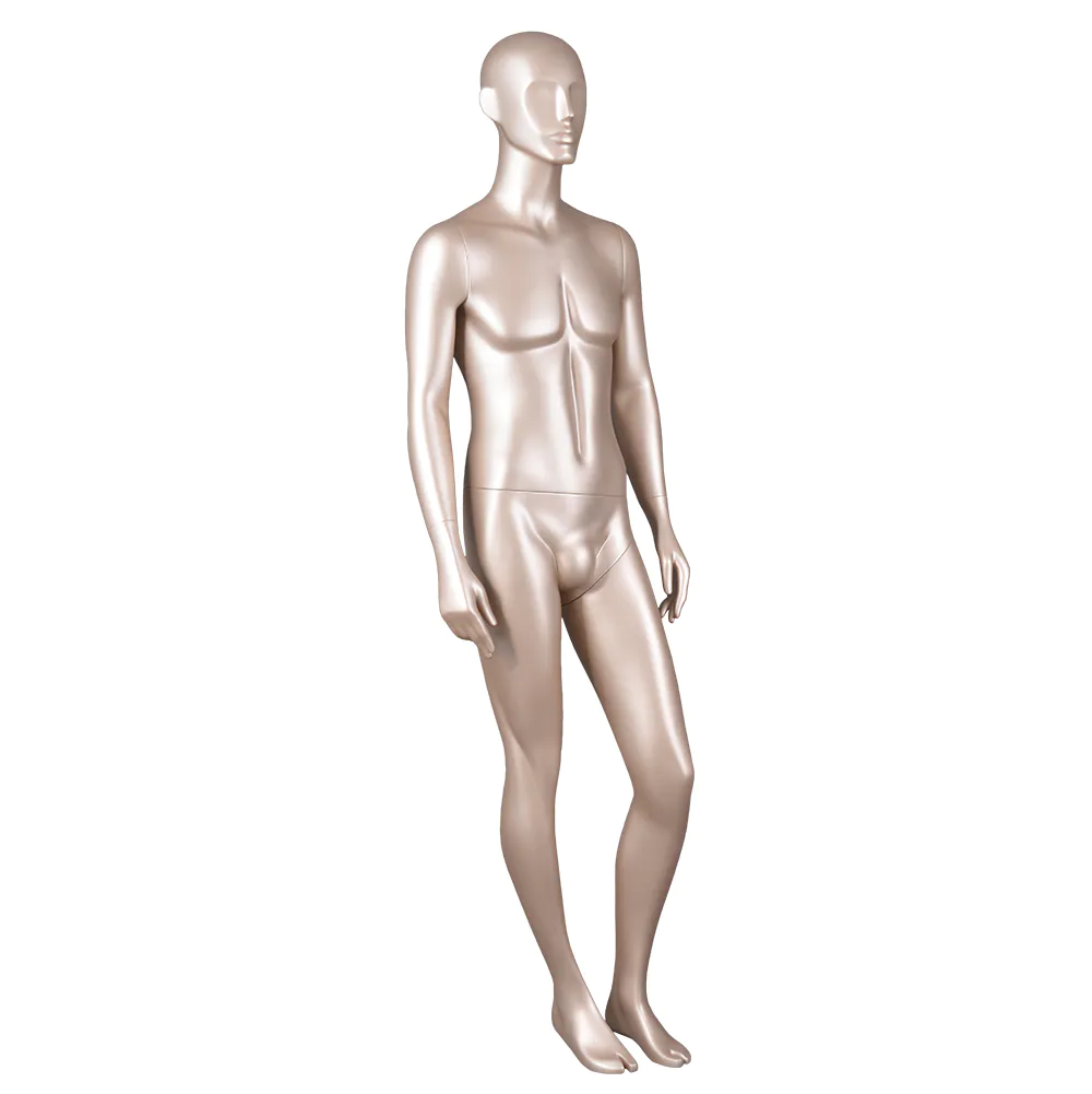 7078 Life size mannequins male full body gloden color for display