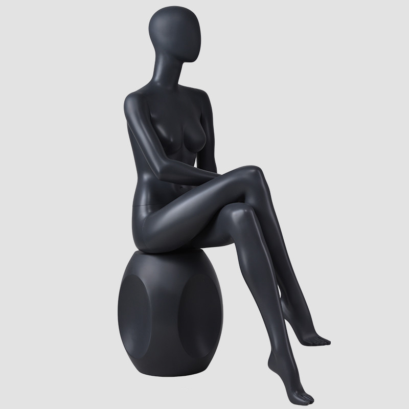 BDS Sitting female black fashionable women sex mannequin clthoes display manikin
