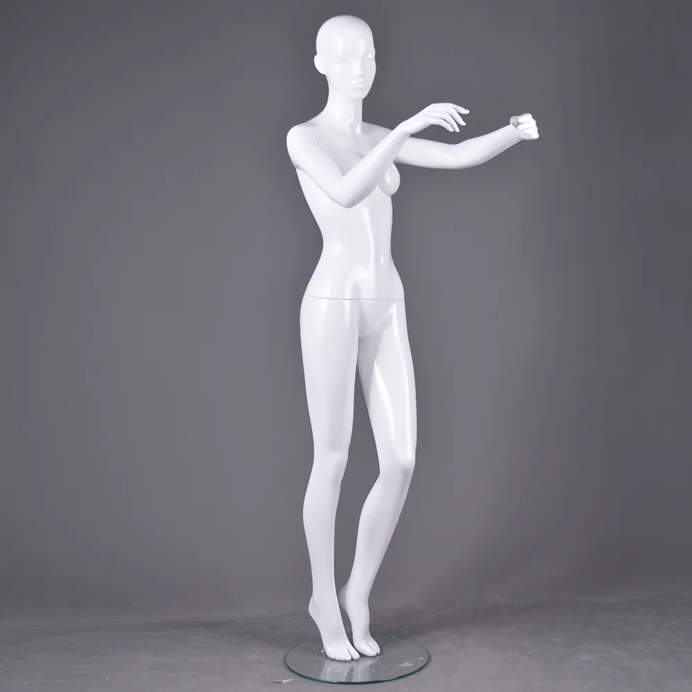 RNF-4 Glossy white color female full mannequin sexy female window display dummy mannequin