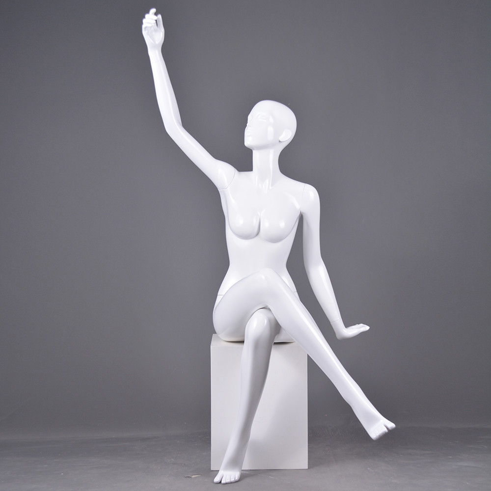 RNF-5 Sitting female realistic mannequins used female underwear dummy