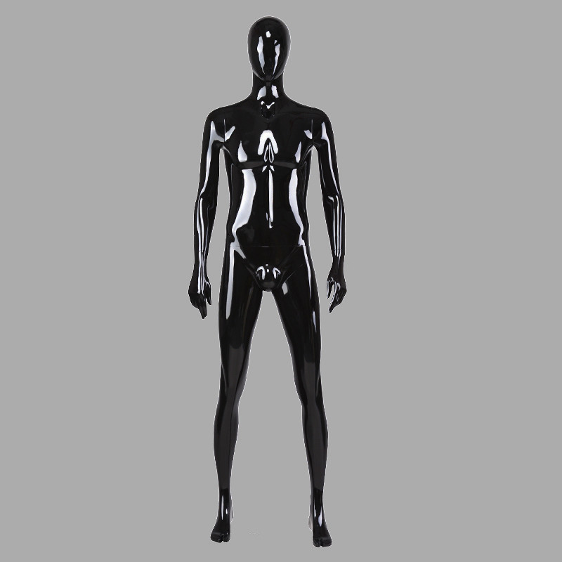 70-S1 Glossy black maniquis male fiberglass mannequins male clothes dummy